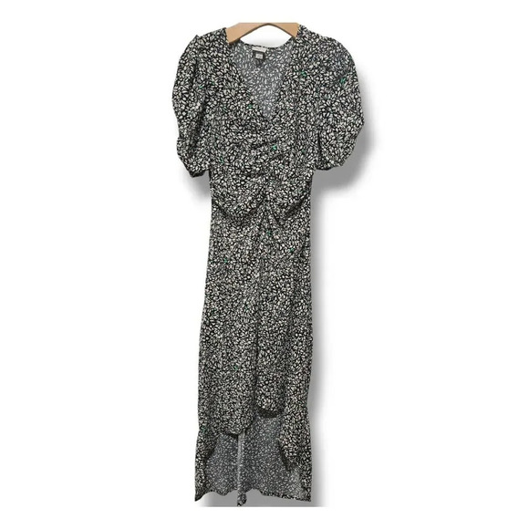 A new day women's multicolor floral VNeck front ruched hi-low dress - xs - Picture 1 of 9